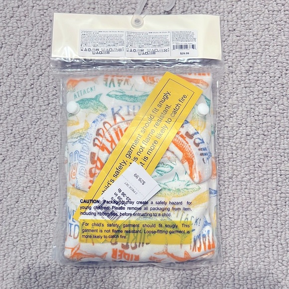 NWT Baby GAP boys organic shark pajamas 3T - Picture 4 of 5